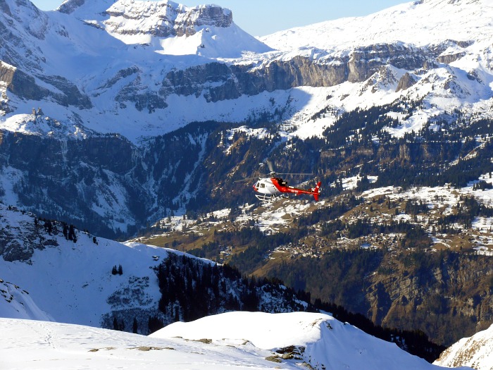 Helikoptertransport bei der Leglerhütte