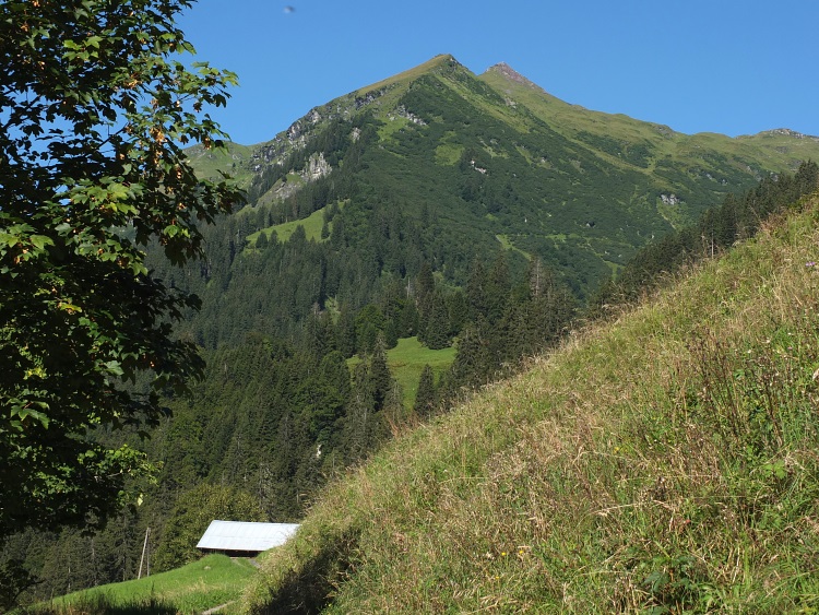 Bergspitzen jenseits des Galanserbaches mit der Bärawand
