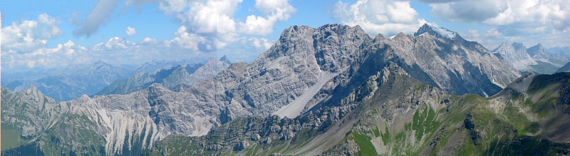 Panorama vom Naafkopf Richtung Schesaplana