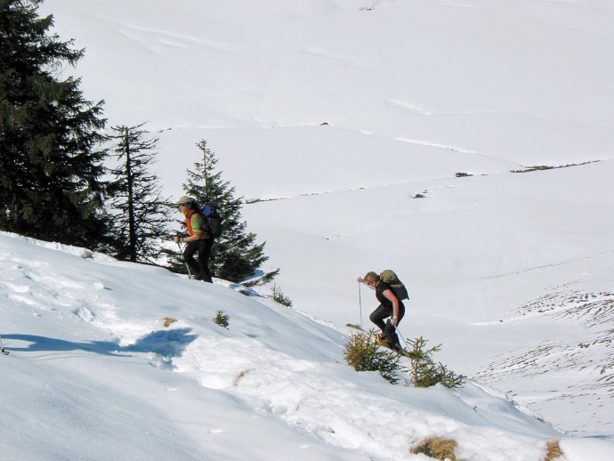 steiler Schlussanstieg zur Hochalp