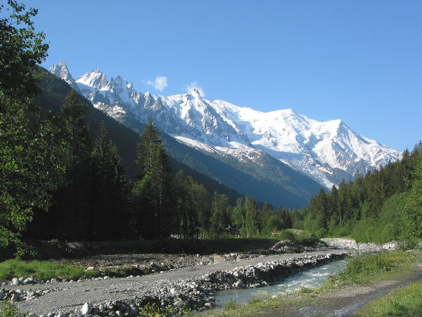 Aiguilles und Mont Blanc