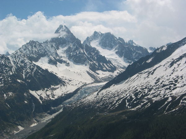 Aiguille du Chardonnet,  Aiguille d`Argentière, Glacier d`Argentière