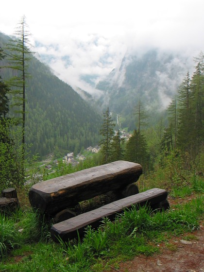 Blick ins Tal unterhalb des Col Forclaz (le Gilliod)