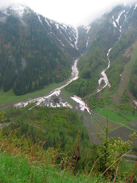 Das Schutt-Delta des Nant Noir beim Col de Balme