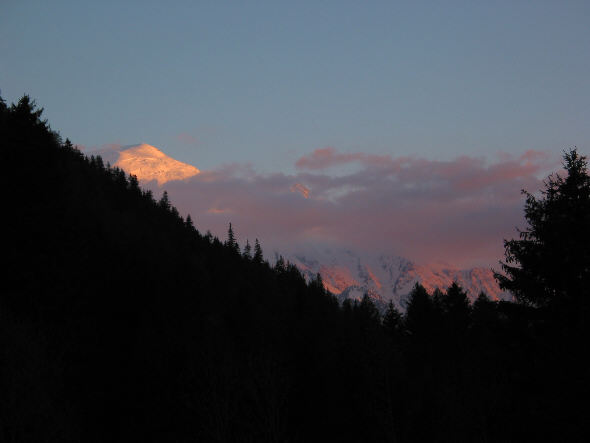 Mont Blanc im Abendlicht