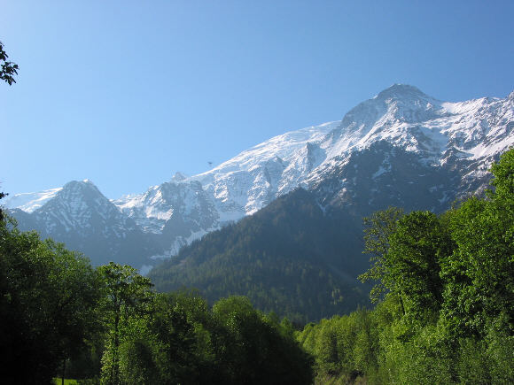 Blick von Les Houches Richtung Mont Blanc - Massiv