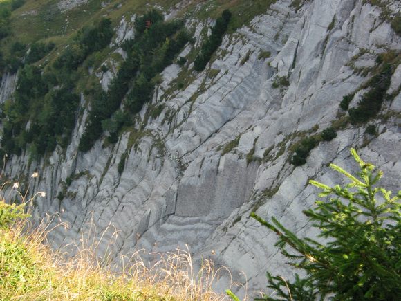 Abbruch am Fuß des Leistchamm