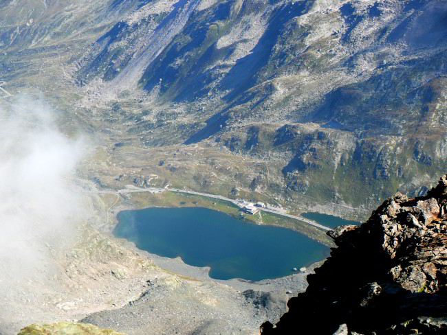 Blick hinunter zum Flüelapass