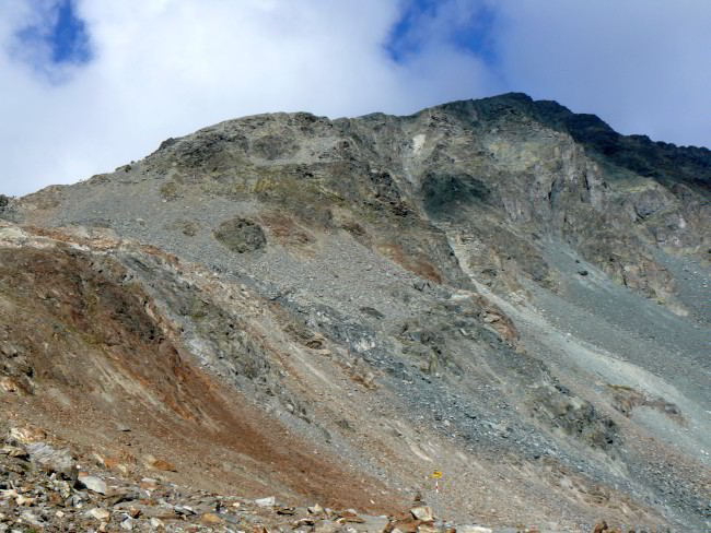Blick zurück zum Schwarzhorn-Gipfel