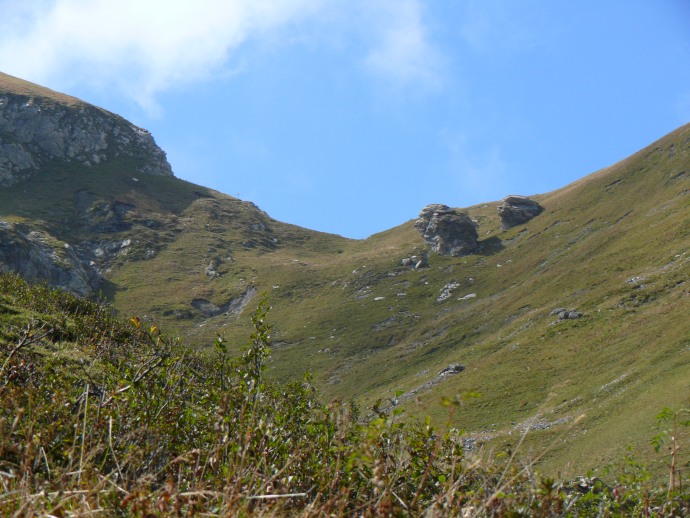 Blick zurück zum Sattel