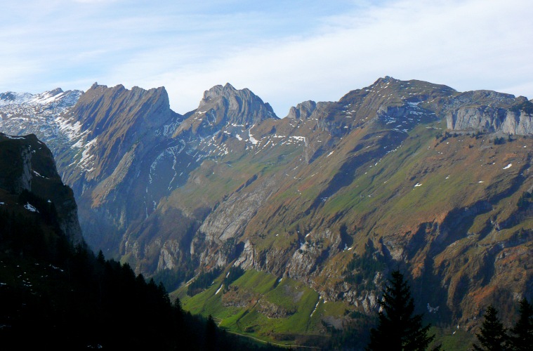 Blick Richtung Schäfler, Altenalptürm und Hängeten