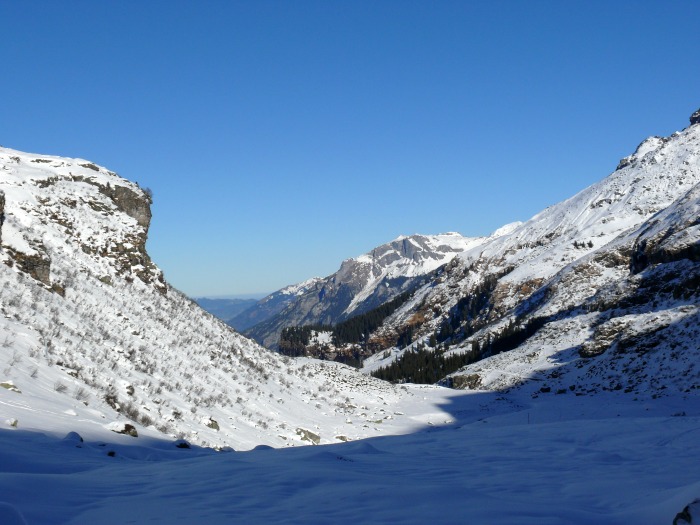 Rückblick auf den Wanderweg