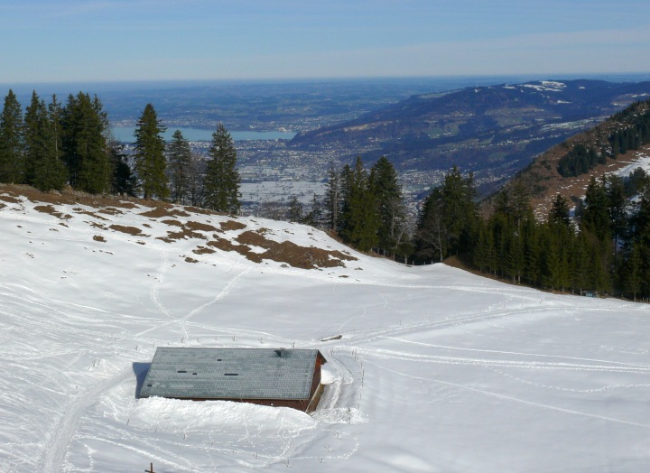 Blick von der Hinterbergalpe Richtung Bodensee