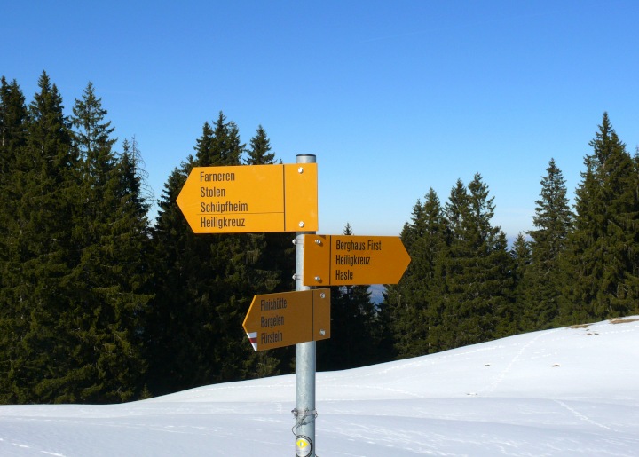 Abzweigung Richtung Fürstein