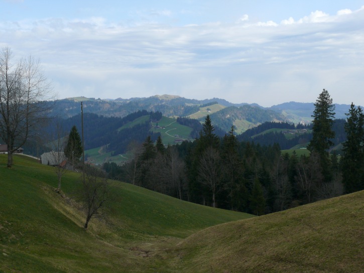 Hügellandschaft bei Marbach