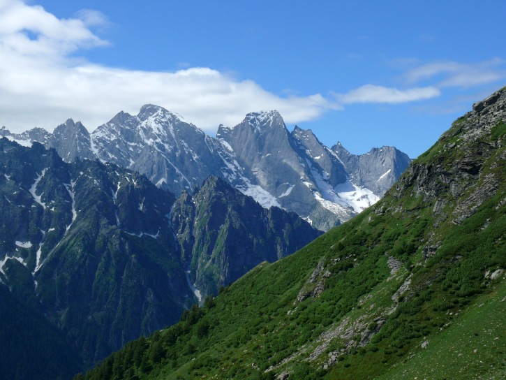 Bergell-Gipfel mit Piz Badile