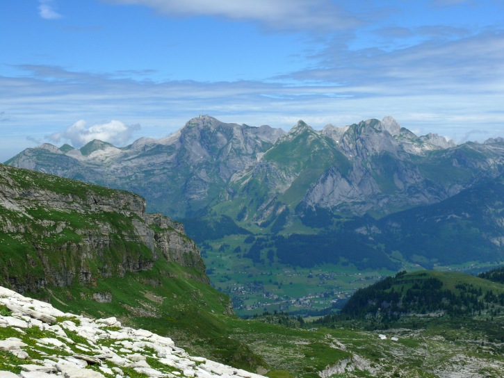 Alpstein mit Säntis, Wildhauser Schafberg und Altmann