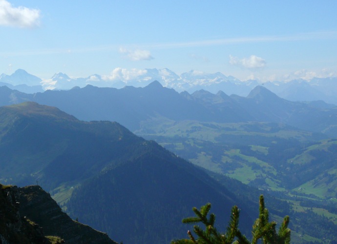 Blick nach Süden: Haglere, Brienzergrat, Gipfel des Berner Oberlands