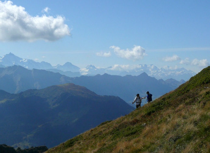 Blick nach Süden: Haglere, Brienzer Rothorn, Jungfrau