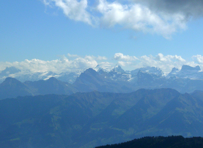 Blick nach Süden auf den Titlis