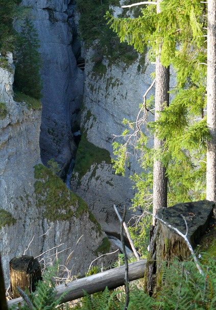 Chessiloch - Schlucht von oben