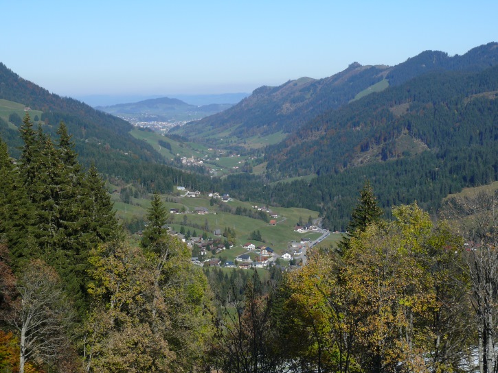 Blick ins Tal bei Brunni