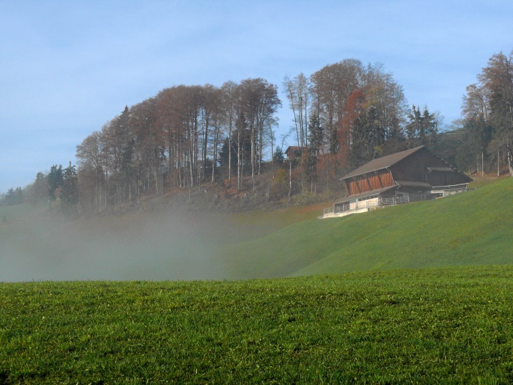 Abzweigung: obere und untere Route