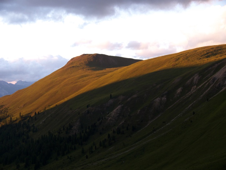 Sonnenuntergangstimmung am Chavagl Grond