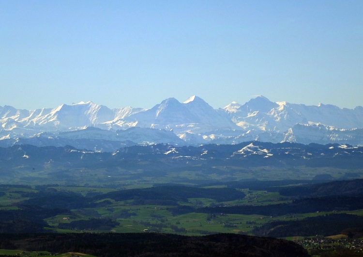 Eiger, Mönch, (Aletschhorn) und Jungfrau