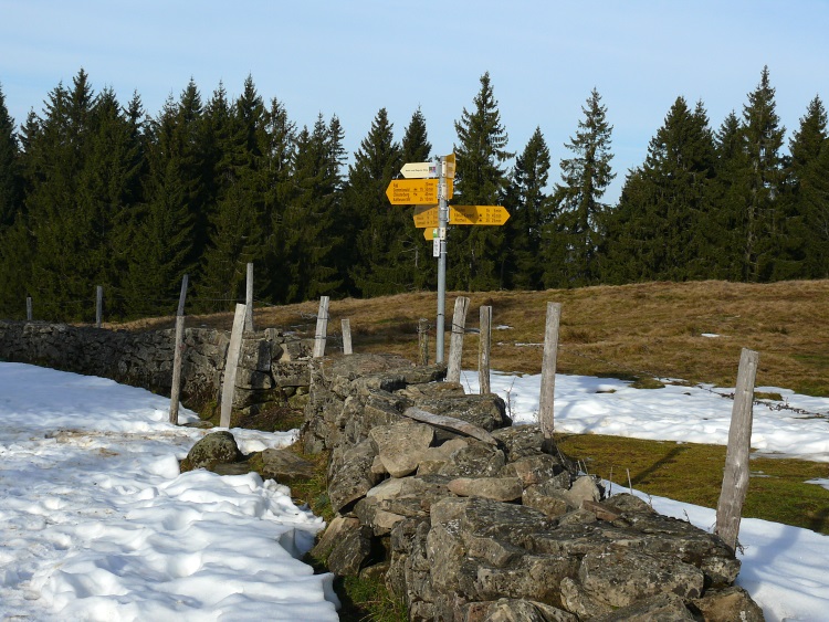Wegweiser Toggenburger Höhenweg